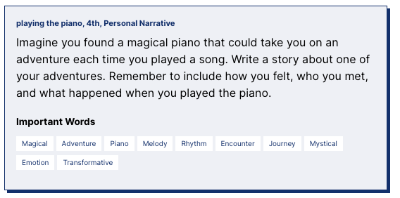 Pressto writing prompt