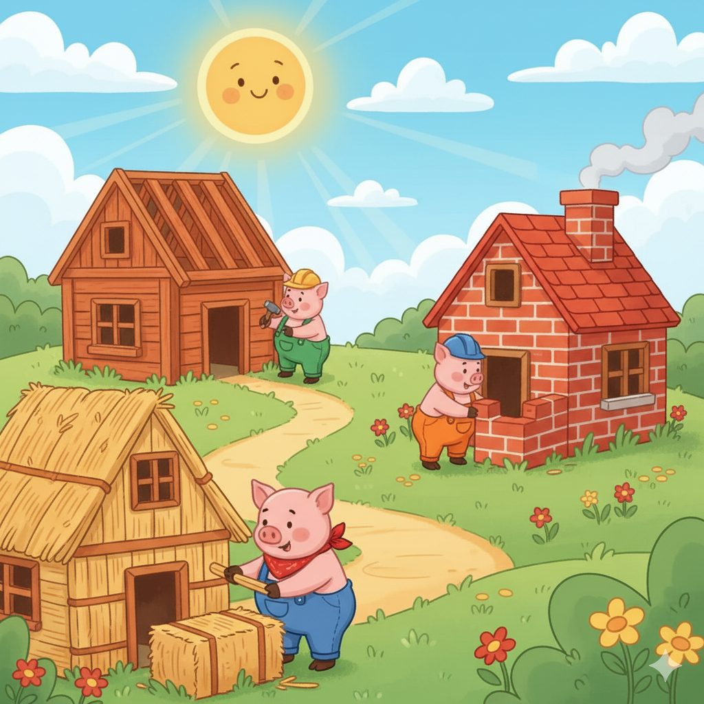 Folk and fairy tales; 3 little pigs