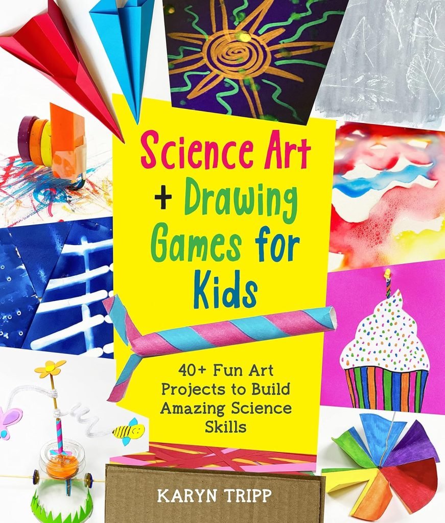 science art and drawing games for kids book