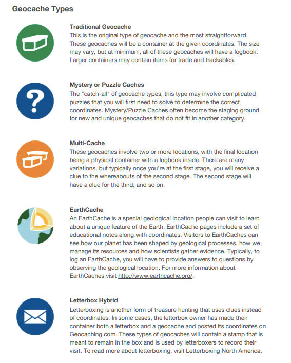 geocaching types